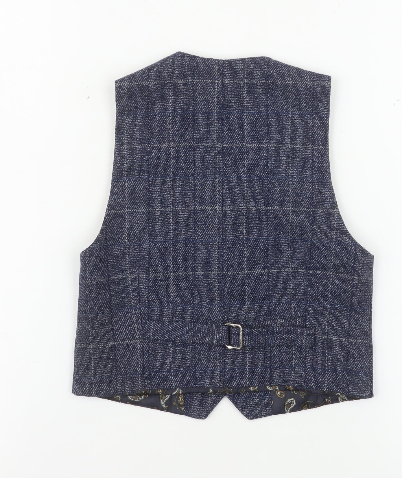 Paisley of London Boys Navy Check Waistcoat 2 Years Formal Wedding Suit