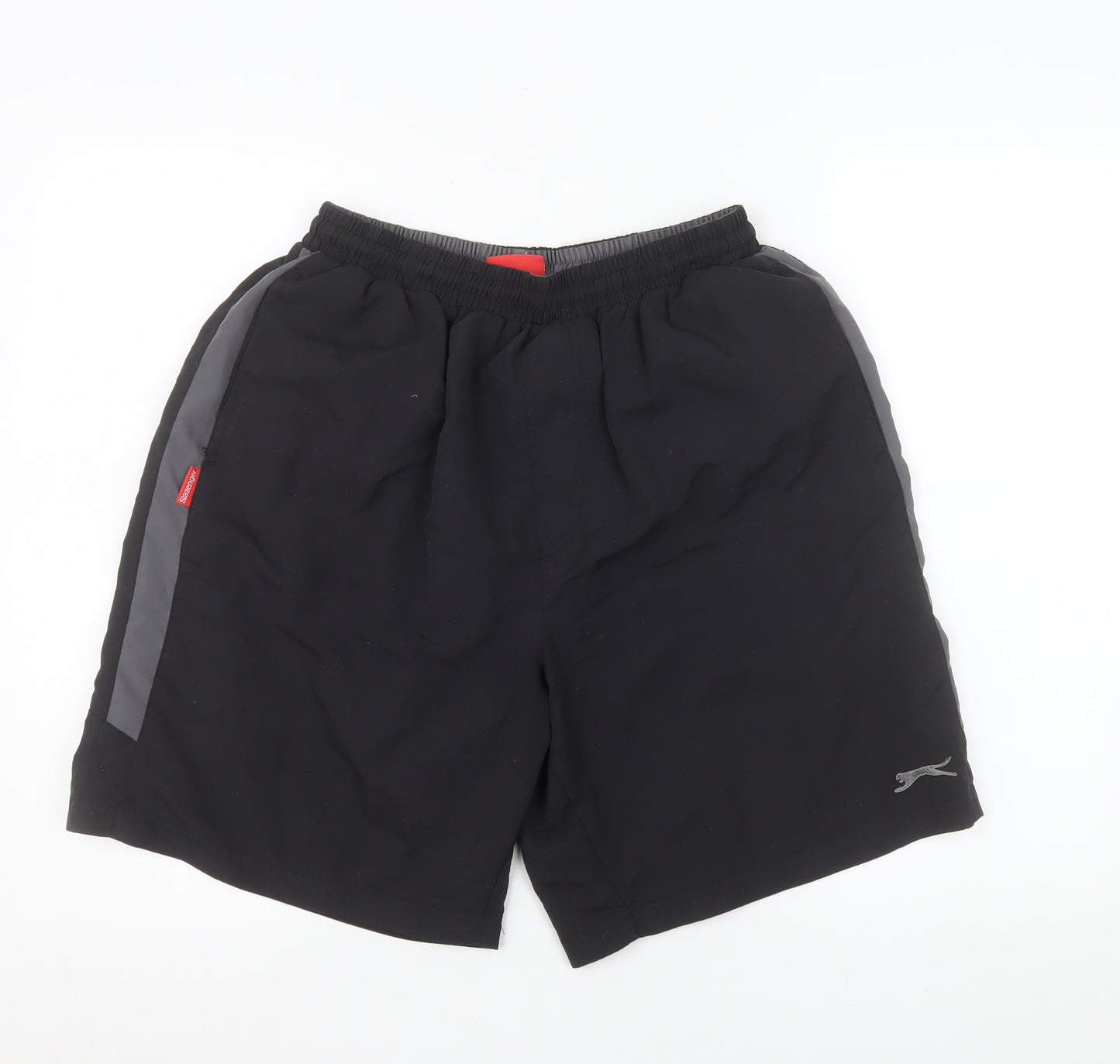 Slazenger Mens Black Athletic Training Shorts Size L Elastic Waist