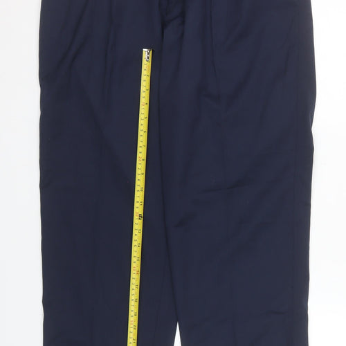 Champion Grafton Men's Navy Classic Trousers 40R Polyester Cotton Blend