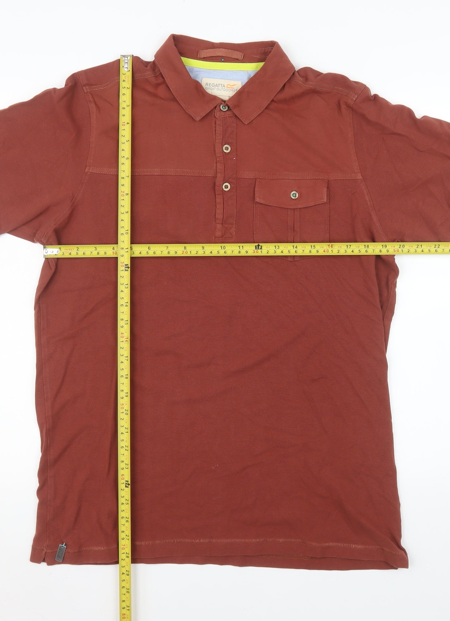 Regatta Great Outdoors Men’s Brown Cotton Polo Shirt Size L
