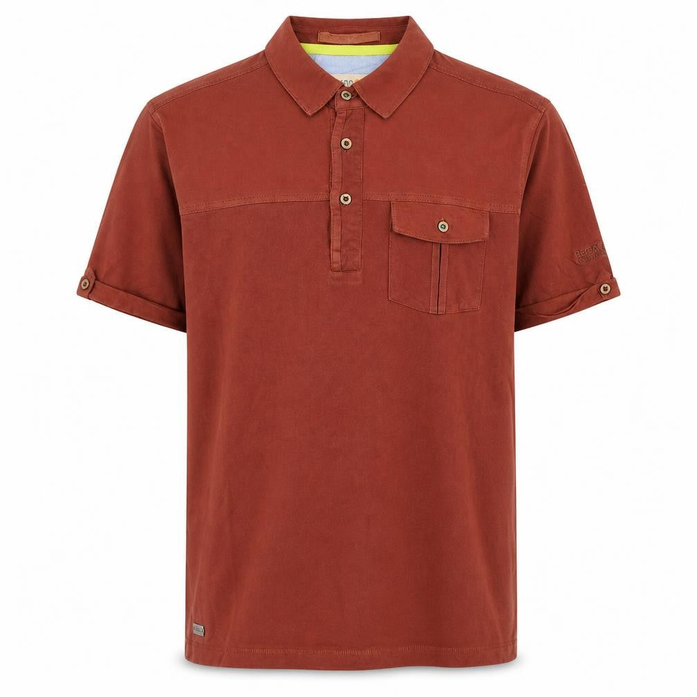 Regatta Men’s Brown Cotton Short Sleeve Polo Shirt L