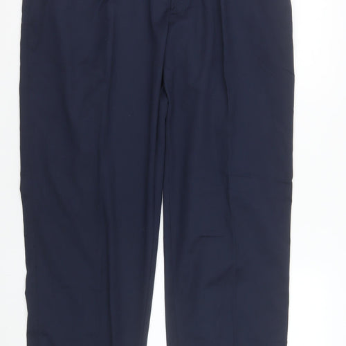Champion Grafton Men's Navy Blue Classic Trousers 40R Polyester Cotton