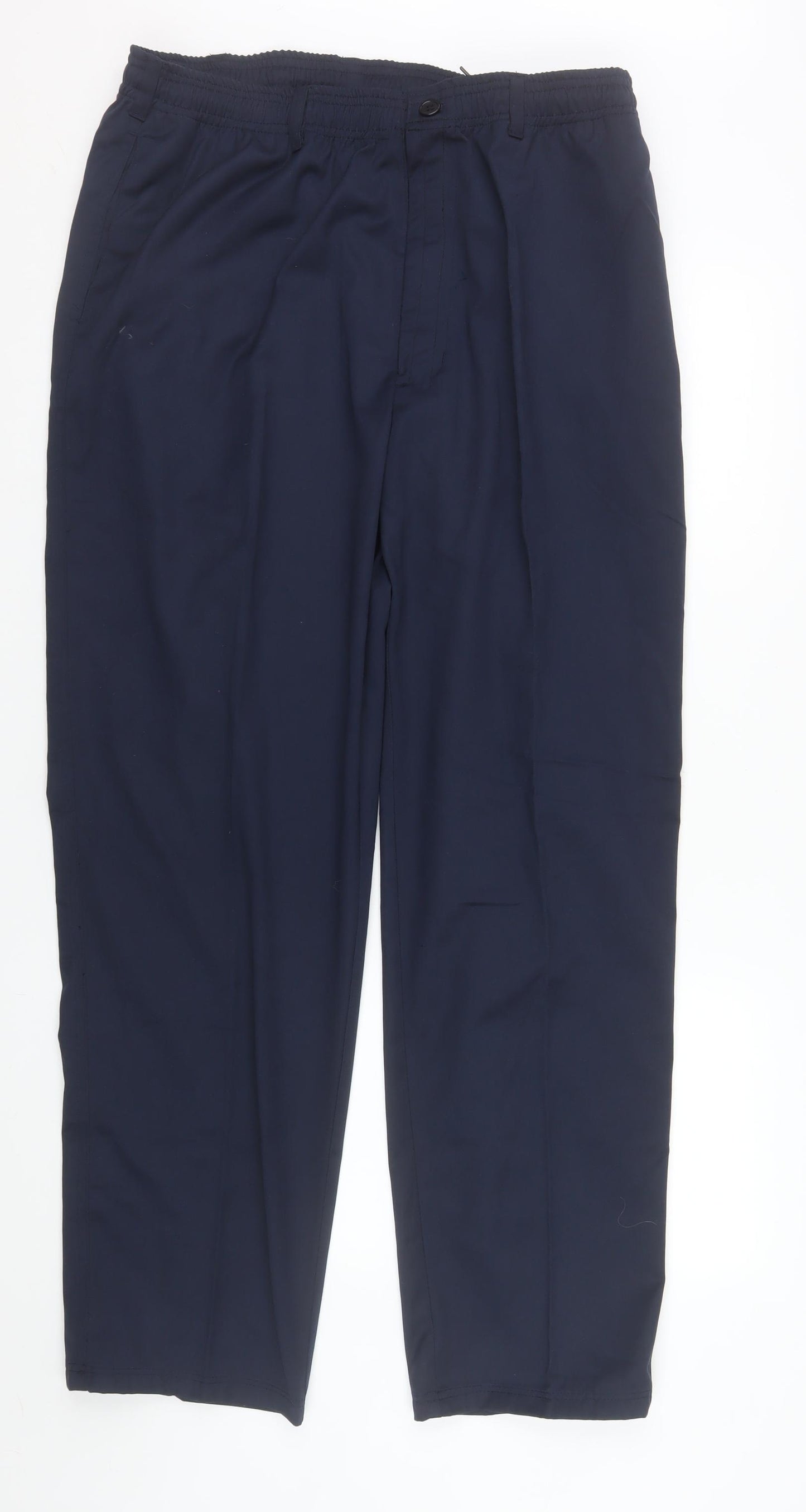 Champion Grafton Men's Navy Blue Classic Trousers 40R Polyester Cotton
