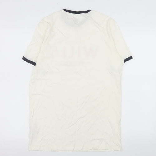 Jack Wills Men's White Graphic Crew Neck T-Shirt Size S