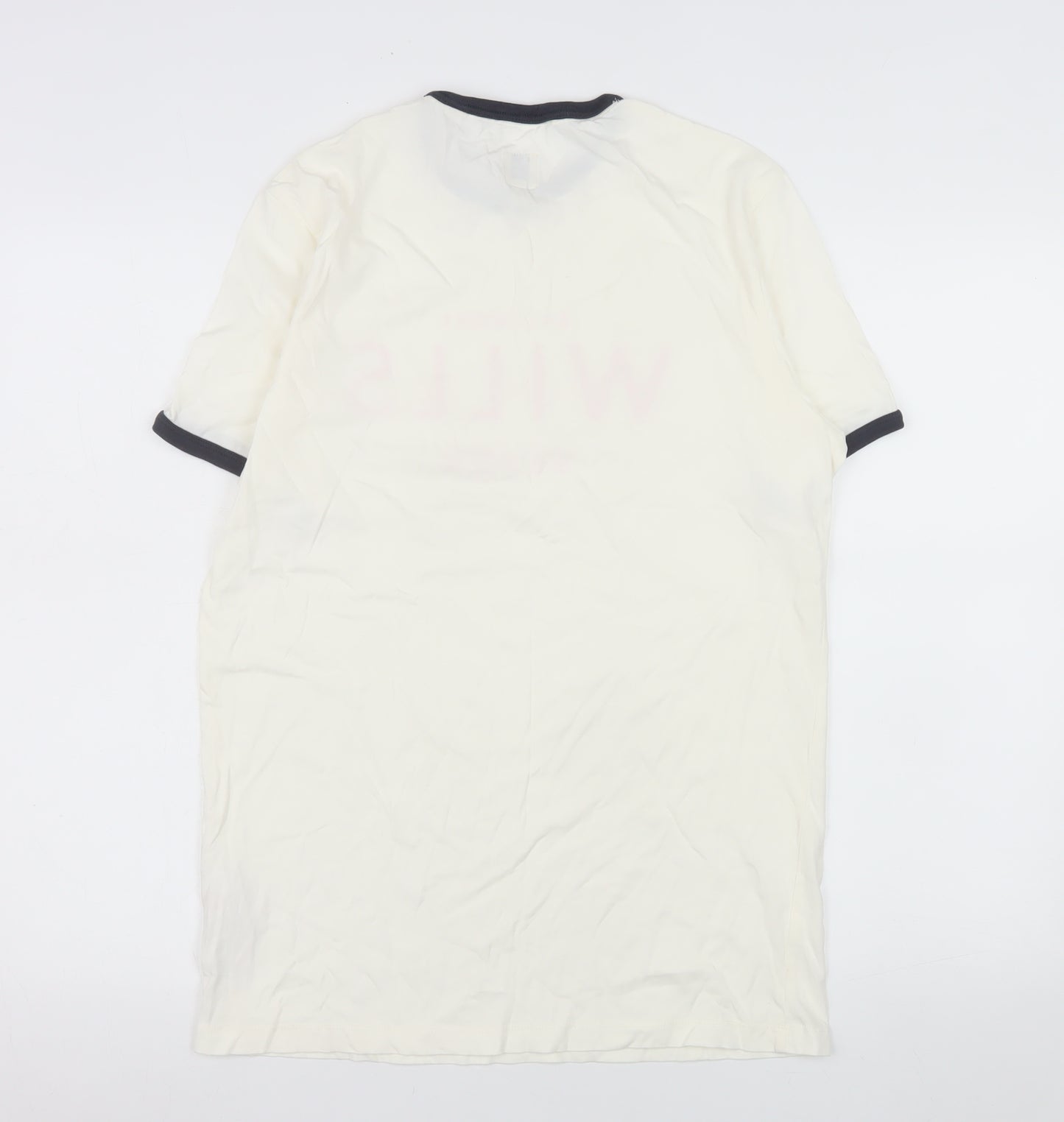 Jack Wills Men's White Graphic Crew Neck T-Shirt Size S
