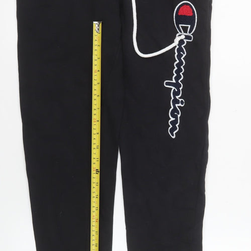 Champion Men's Black Small Jogger Sweatpants with Logo