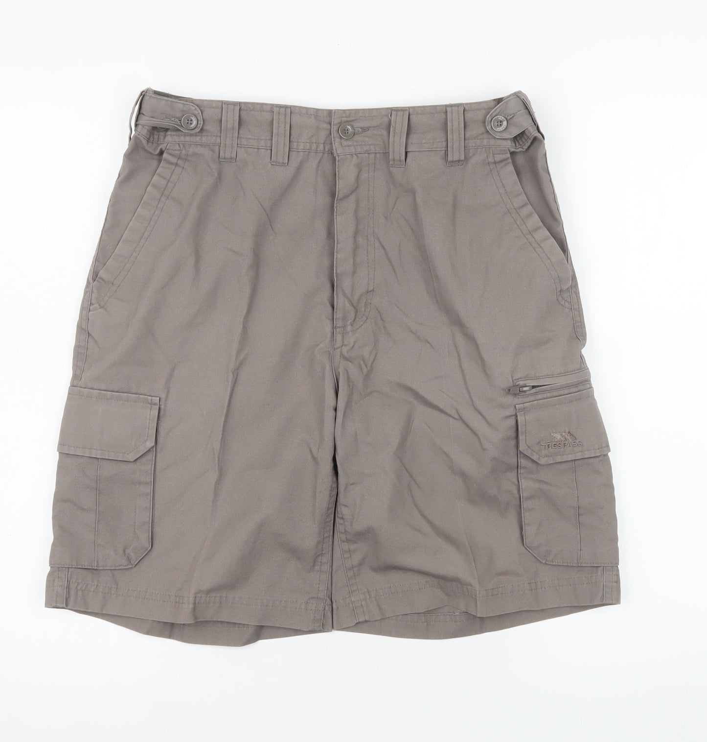 Trespass Mens Grey Cargo Shorts S Regular Fit Outdoor Casual