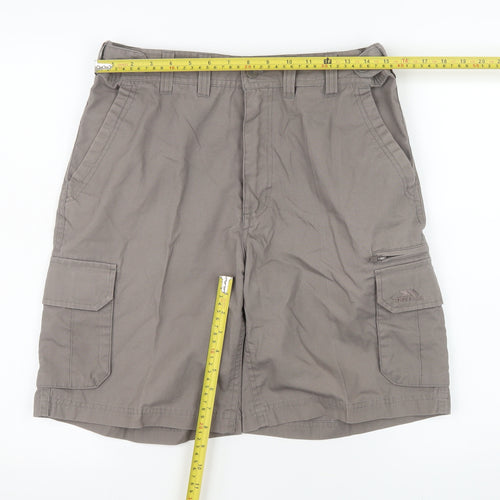 Trespass Mens Grey Cargo Shorts S Regular Fit Outdoor Casual