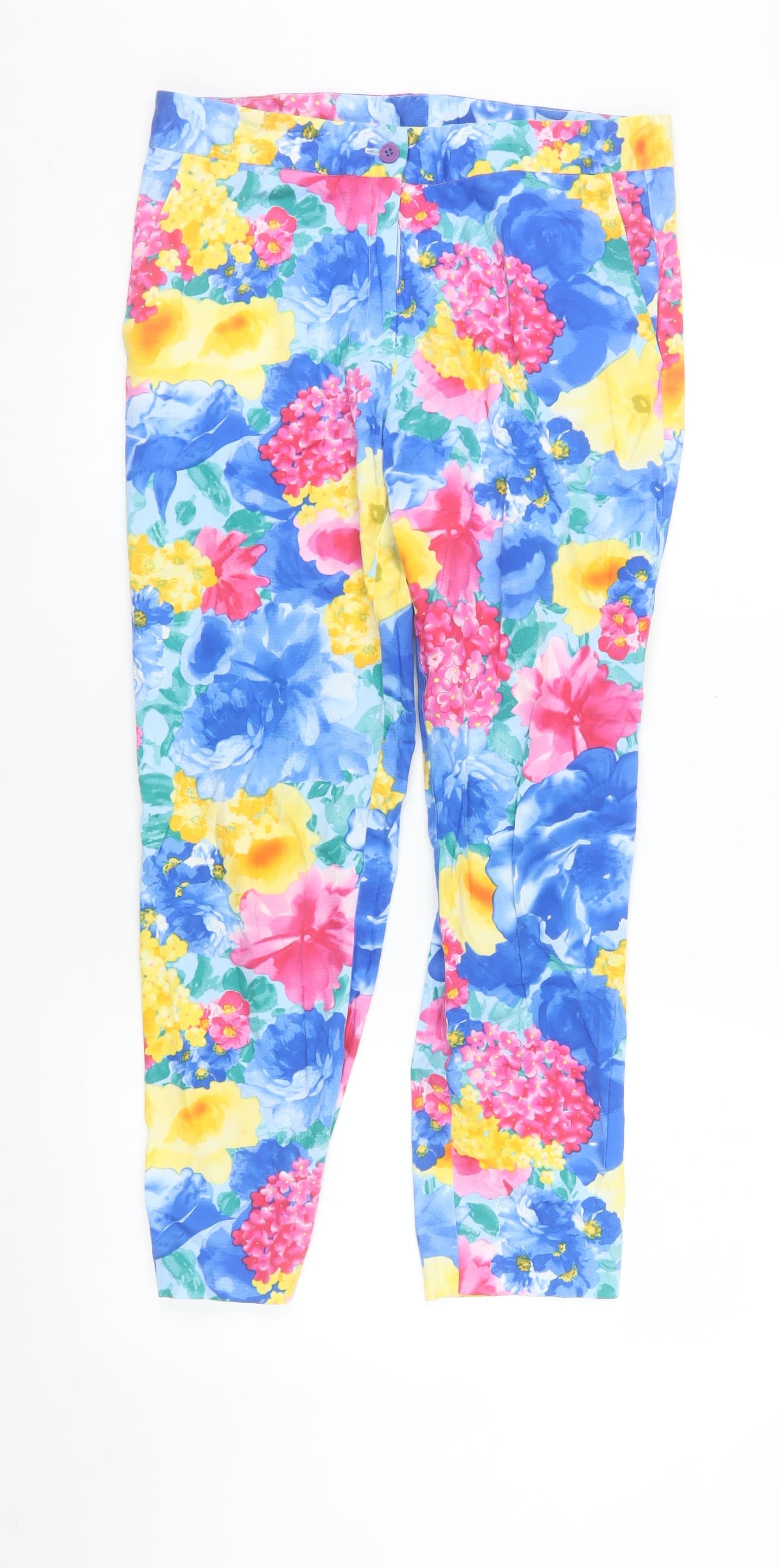 Gerard Women’s Multicoloured Floral Ankle Trousers Size 10