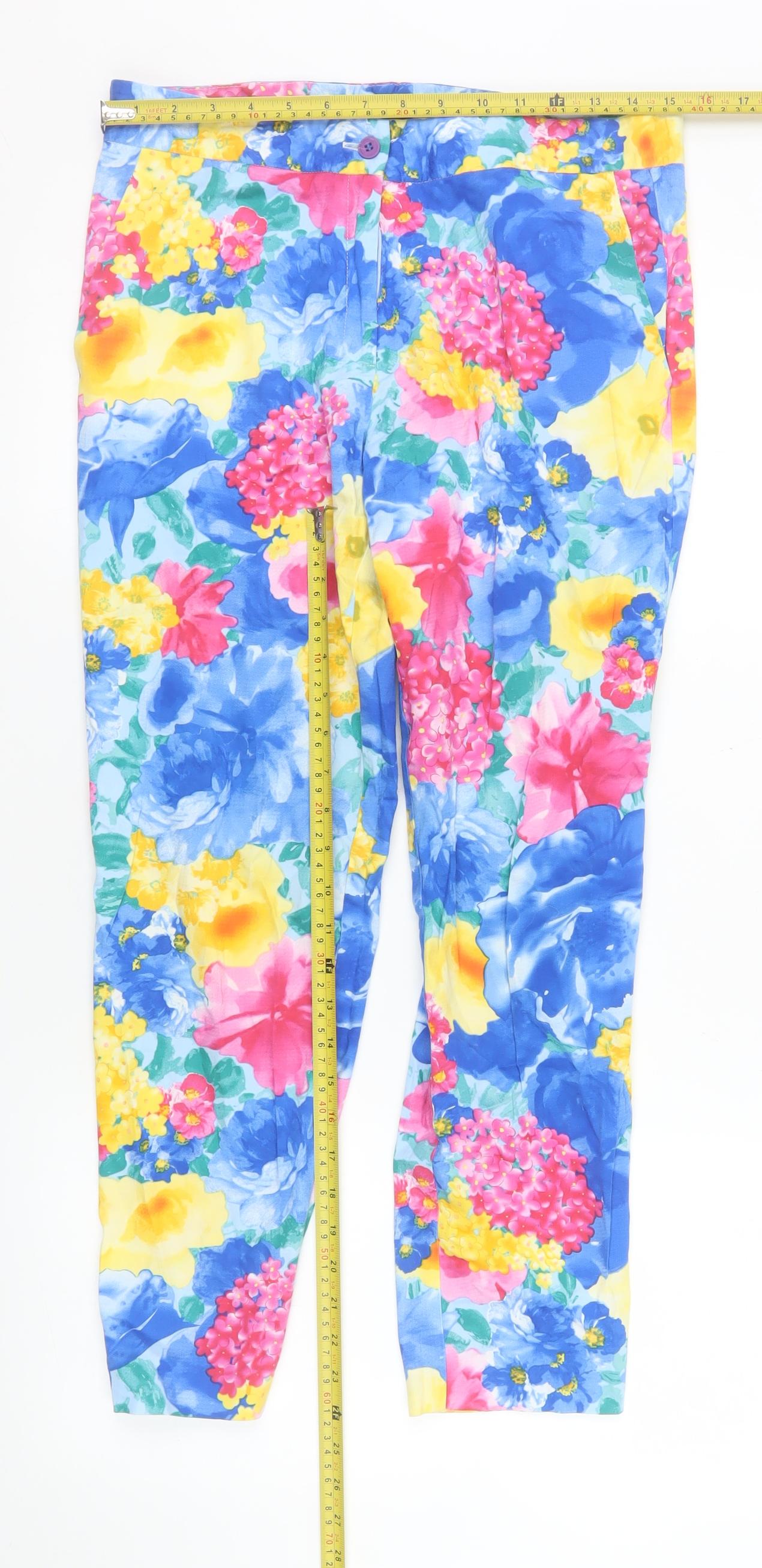 Gerard Women’s Multicoloured Floral Ankle Trousers Size 10