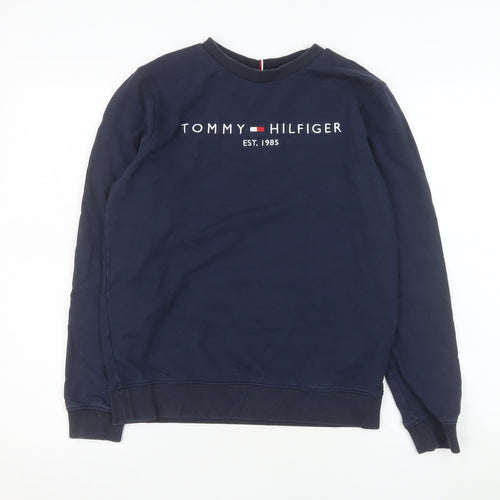 Tommy Hilfiger Teens Blue Logo Pullover Sweatshirt Size 164