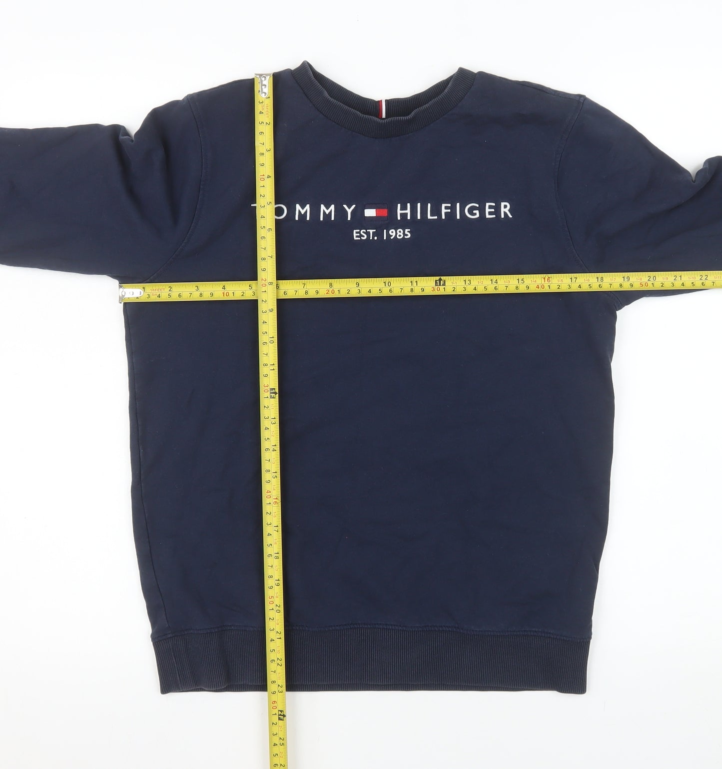 Tommy Hilfiger Teens Blue Logo Pullover Sweatshirt Size 164