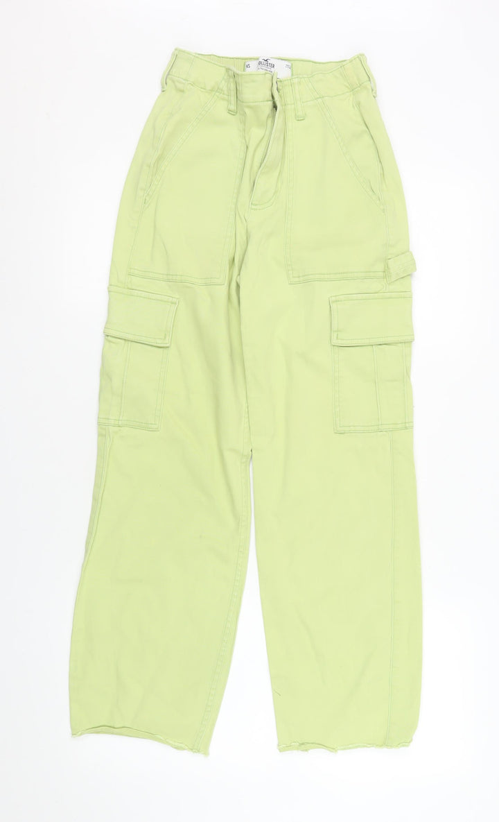 Hollister Women’s Green XS High-Rise Cargo Jeans