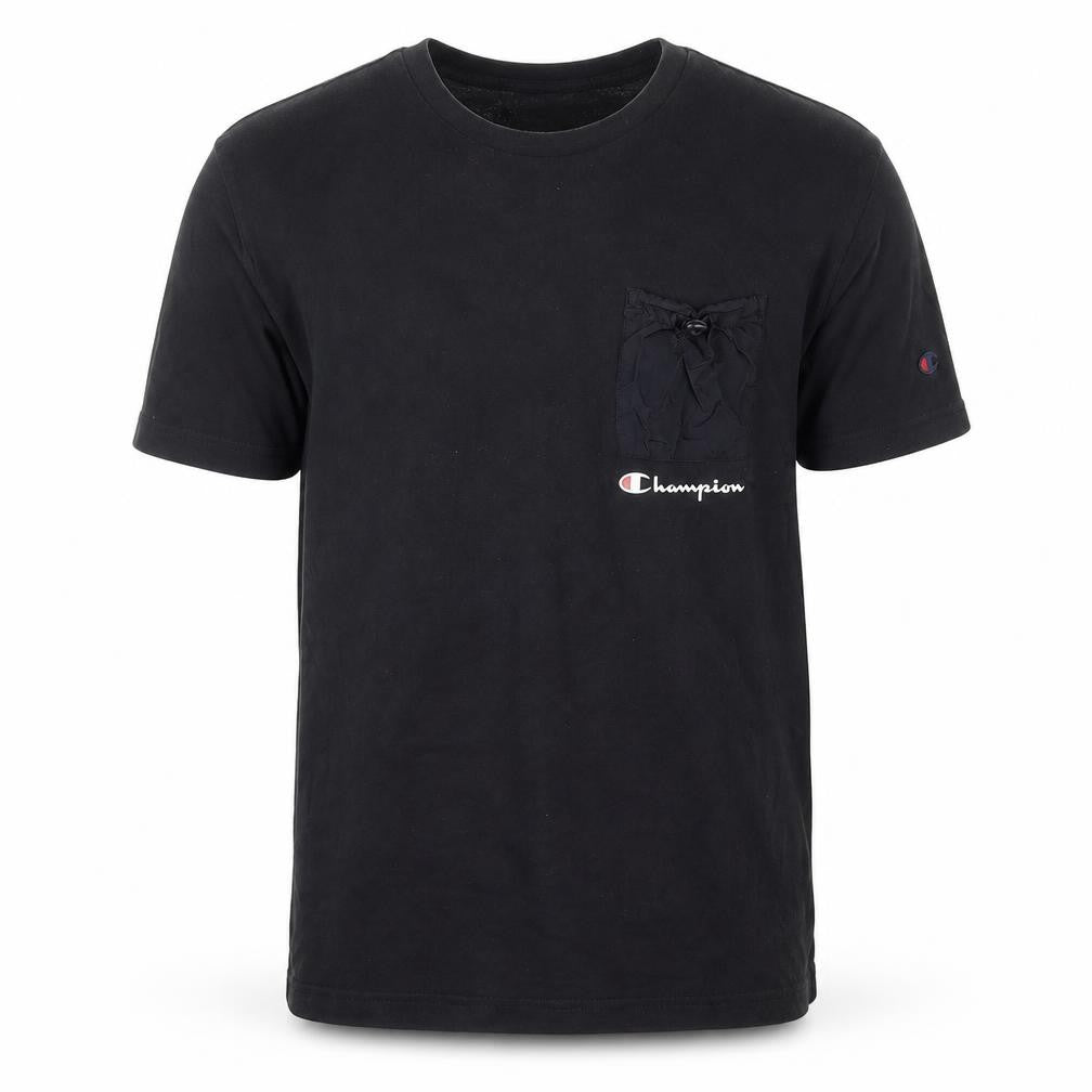 Champion Men’s Black Small Pocket Logo Cotton T-Shirt