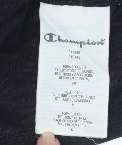 Champion Men’s Black Small Pocket Logo Cotton T-Shirt