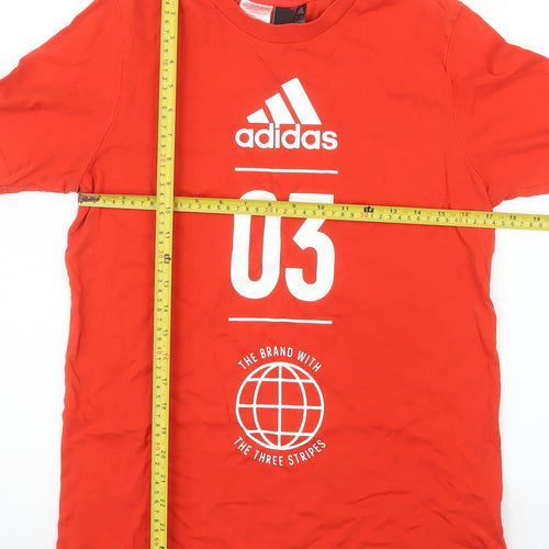 Adidas Mens Red XL Graphic Jersey T-Shirt Activewear Top