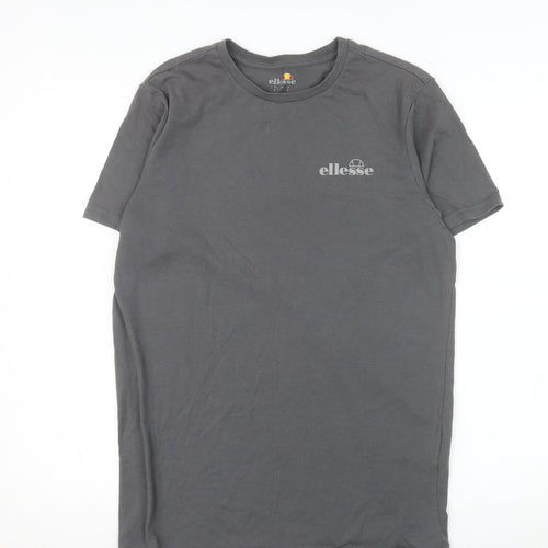 Ellesse Men's Grey Short Sleeve Crew Neck Logo T-Shirt Size S