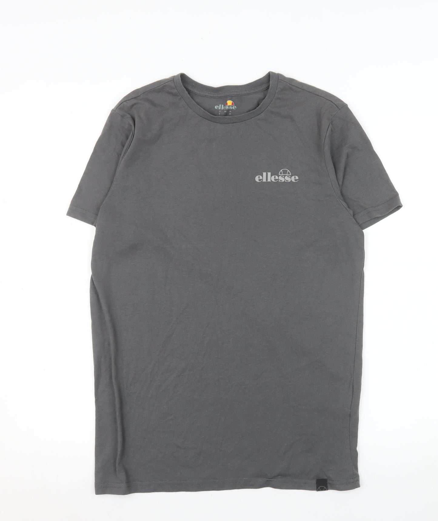 Ellesse Men's Grey Short Sleeve Crew Neck Logo T-Shirt Size S