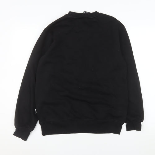 NICCE Men's Black Small Pullover Crew Neck Logo Sweatshirt