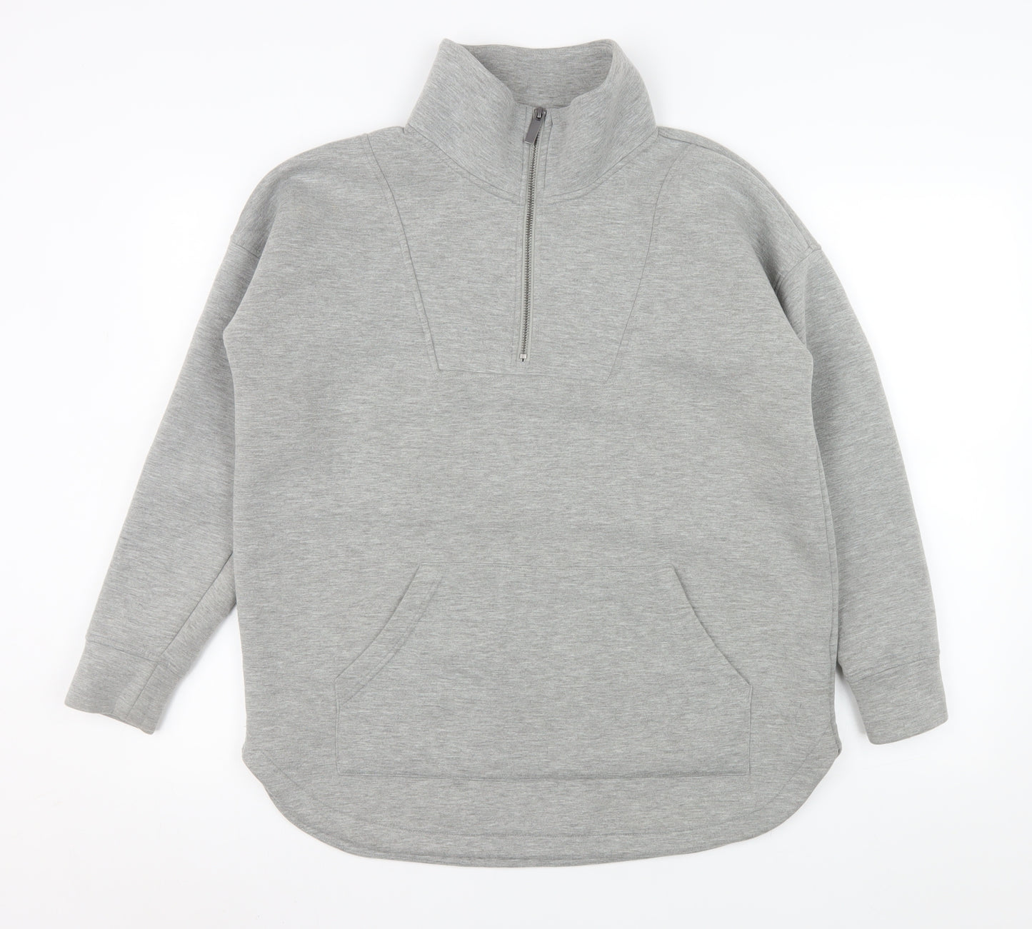 Matalan Men’s Grey 1/2 Zip High Neck Pullover Sweatshirt Medium
