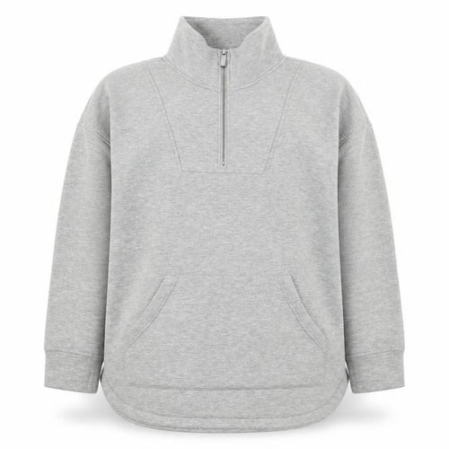 Matalan Men’s Grey 1/2 Zip High Neck Pullover Sweatshirt Medium