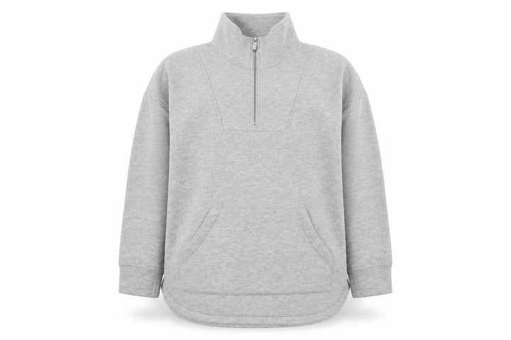 Matalan Men’s Grey 1/2 Zip High Neck Pullover Sweatshirt Medium