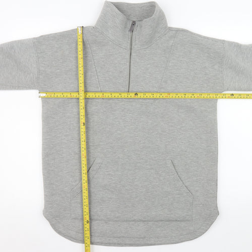 Matalan Men’s Grey 1/2 Zip High Neck Pullover Sweatshirt Medium