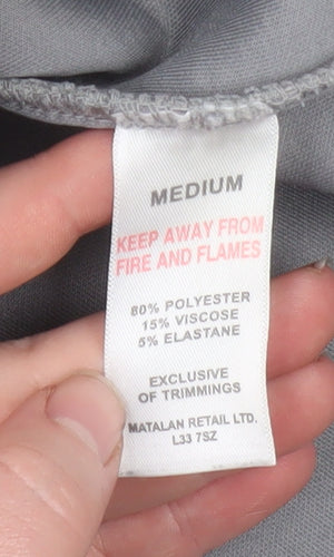 Matalan Men’s Grey 1/2 Zip High Neck Pullover Sweatshirt Medium