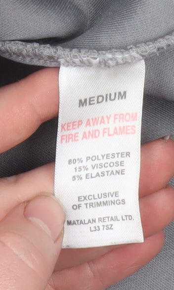 Matalan Men’s Grey 1/2 Zip High Neck Pullover Sweatshirt Medium