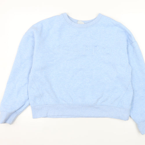 USA Pro Women's Blue Crew Neck Pullover Sweatshirt UK 16