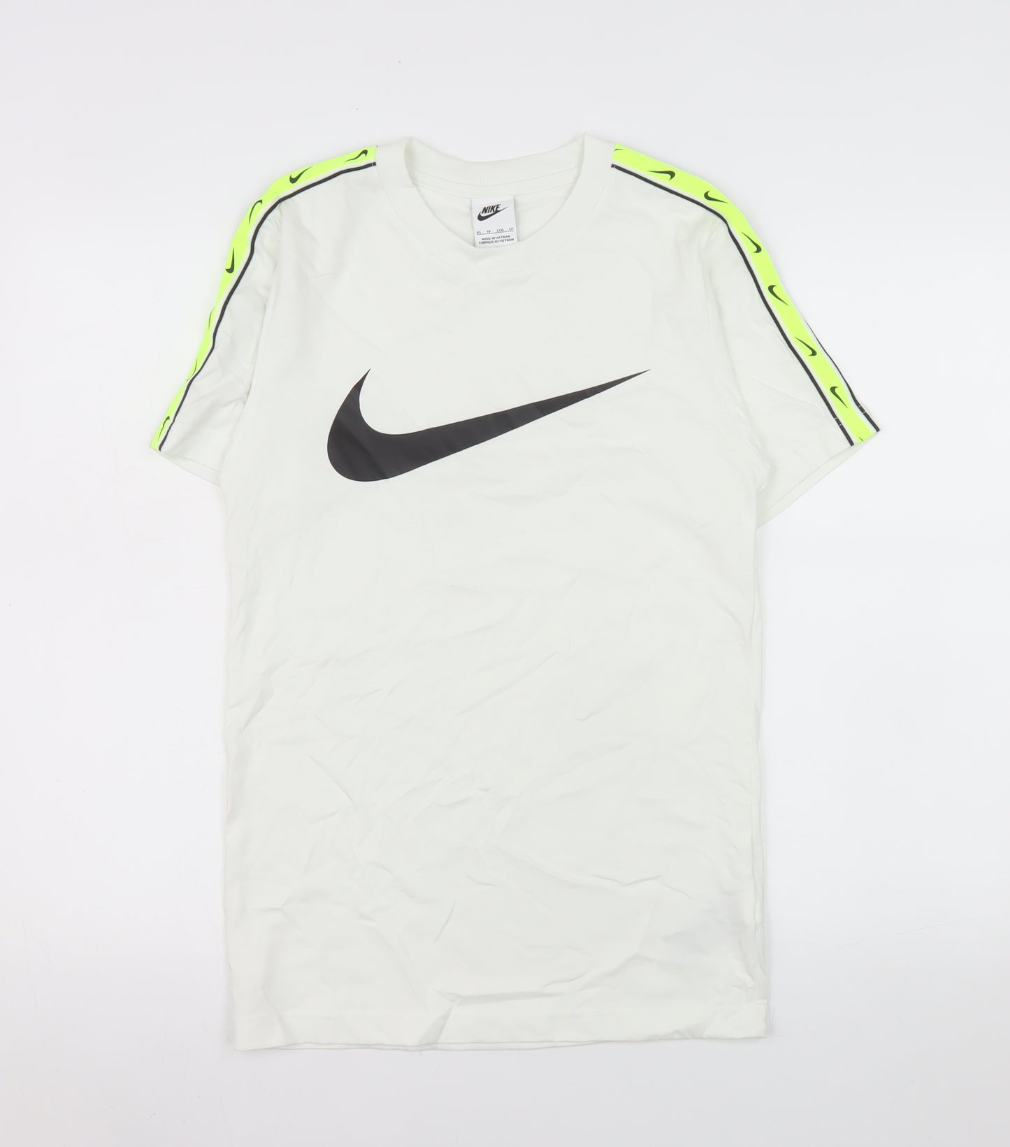 Nike Men's White XS Graphic Swoosh Short Sleeve Cotton T-Shirt