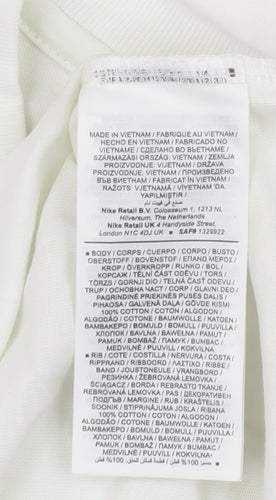 Nike Men's White XS Graphic Swoosh Short Sleeve Cotton T-Shirt