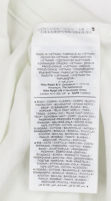 Nike Men's White XS Graphic Swoosh Short Sleeve Cotton T-Shirt