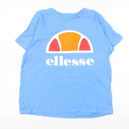 Ellesse Girls Blue Logo Graphic Cotton Short Sleeve T-Shirt 13-14 Years