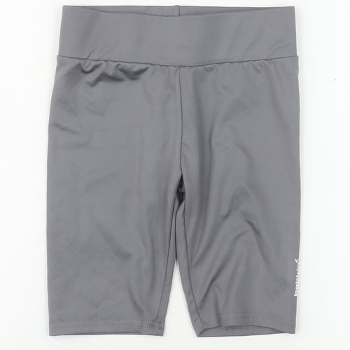 Bekkin Girls Grey 10 Years Biker Shorts Polyester Blend Stretch Activewear