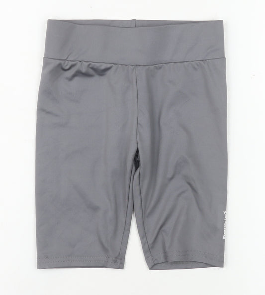 Bekkin Girls Grey 10 Years Biker Shorts Polyester Blend Stretch Activewear