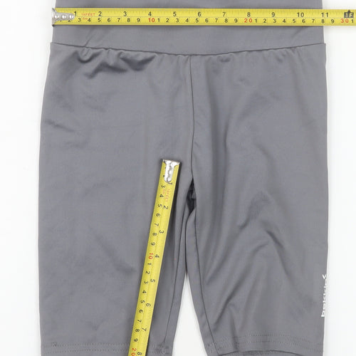 Bekkin Girls Grey 10 Years Biker Shorts Polyester Blend Stretch Activewear