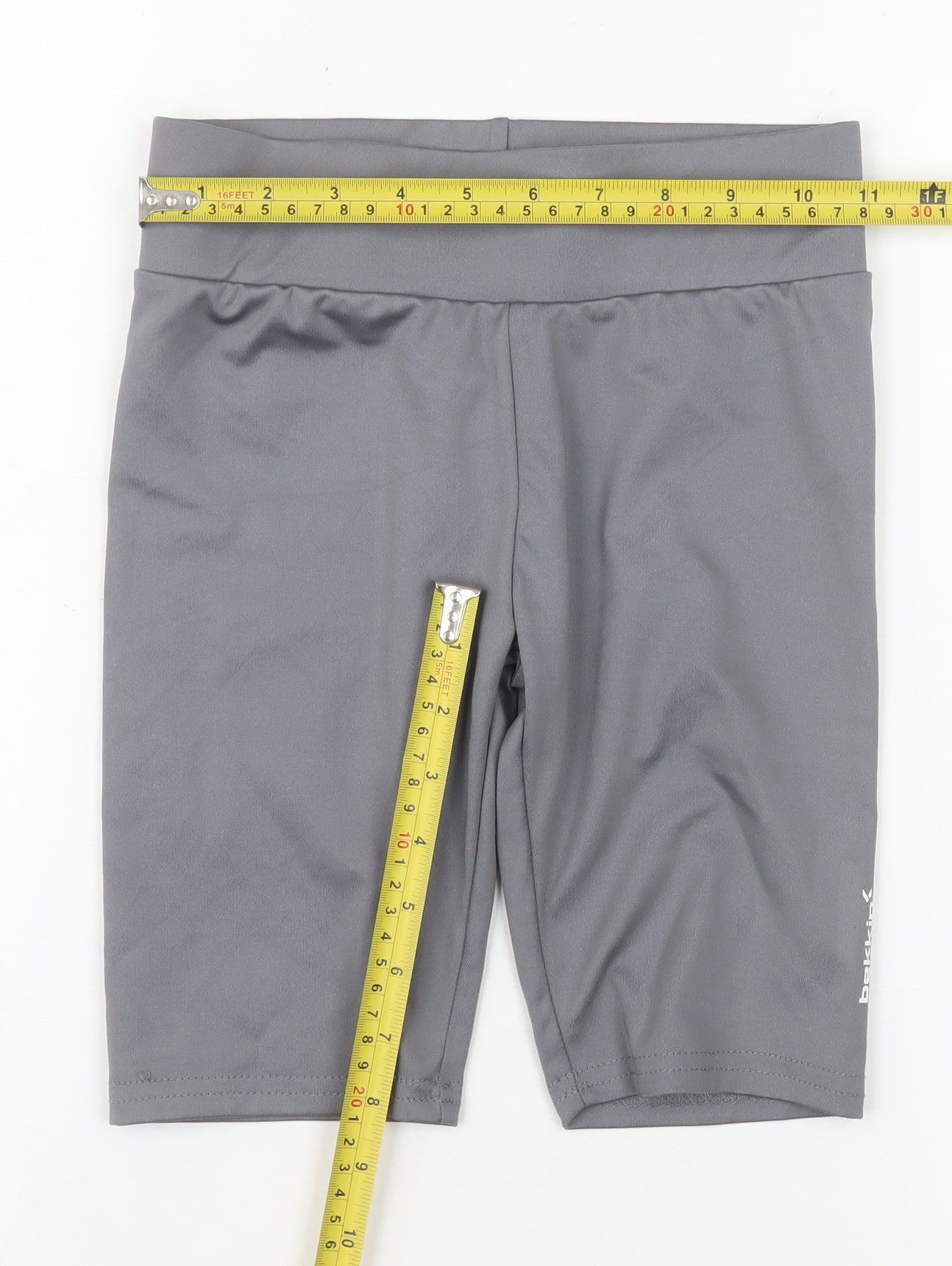 Bekkin Girls Grey 10 Years Biker Shorts Polyester Blend Stretch Activewear