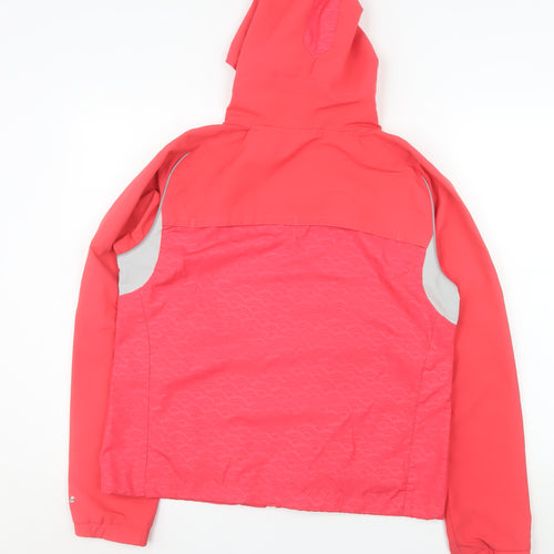Umbro Womens Pink Hooded Windbreaker Jacket Size 14