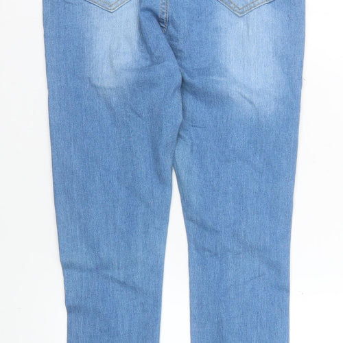 Denim Wise Women Blue Size 12 Distressed Skinny Jeans
