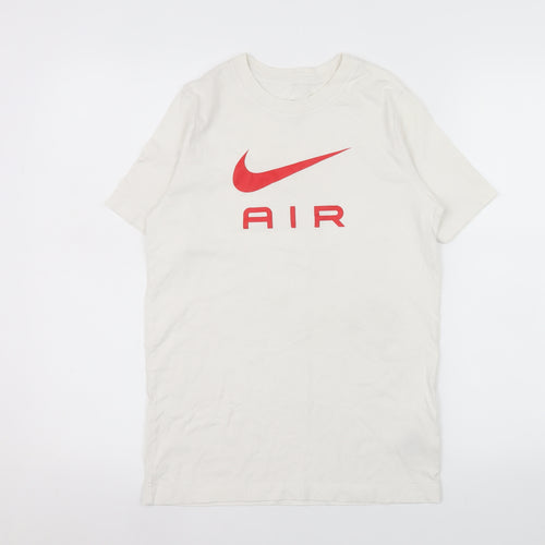 Nike Men’s White Air Logo Sports T-Shirt L Cotton Crew Neck