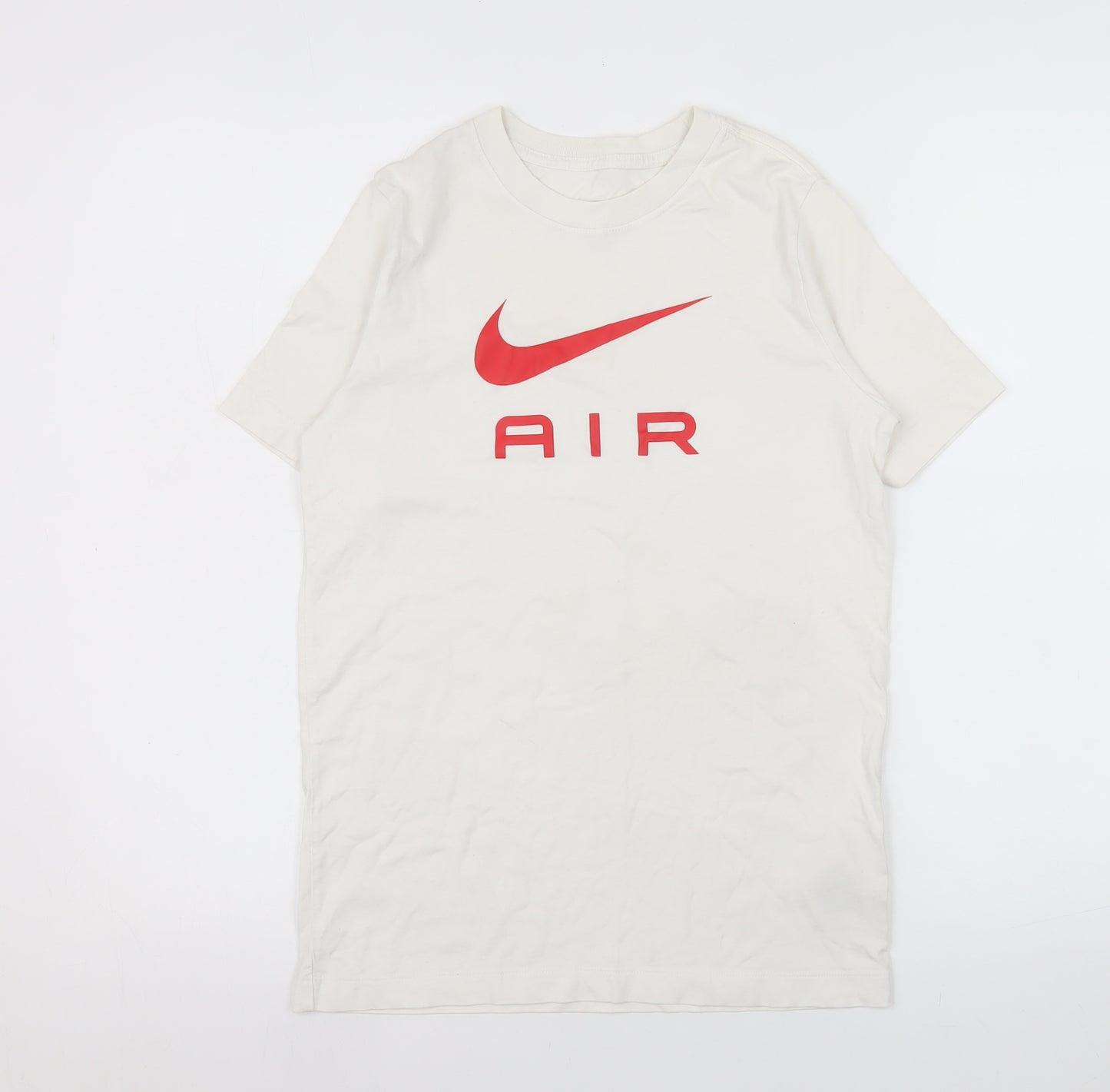 Nike Men’s White Air Logo Sports T-Shirt L Cotton Crew Neck