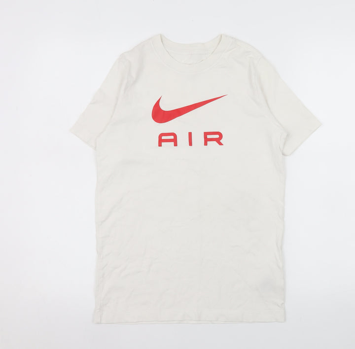 Nike Men’s White Air Logo Sports T-Shirt L Cotton Crew Neck