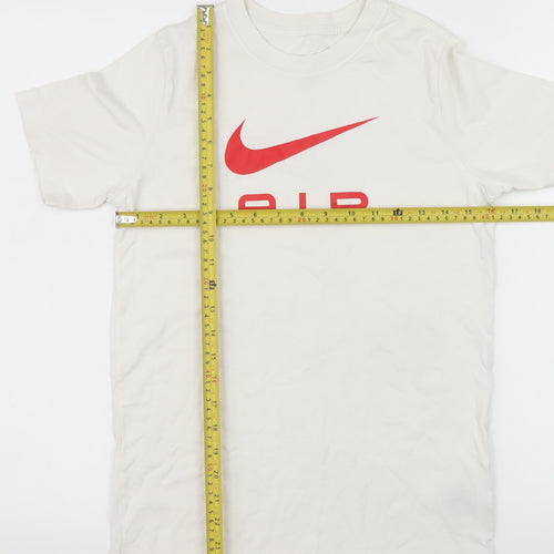 Nike Men’s White Air Logo Sports T-Shirt L Cotton Crew Neck