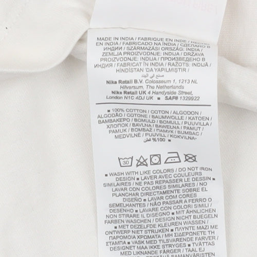 Nike Men’s White Air Logo Sports T-Shirt L Cotton Crew Neck