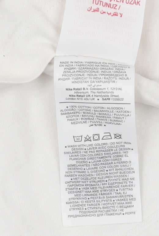 Nike Men’s White Air Logo Sports T-Shirt L Cotton Crew Neck