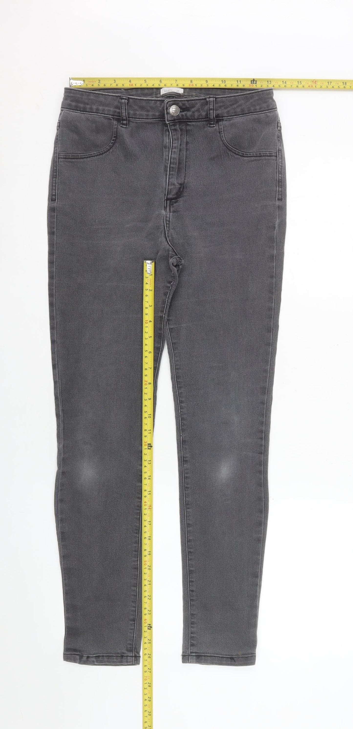 Shana Women’s Grey Skinny Denim Jeans Size 12 Slim Fit