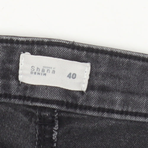 Shana Women’s Grey Skinny Denim Jeans Size 12 Slim Fit