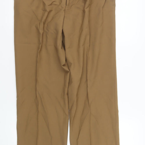 Gardeur Men's Brown 32R Dress Trousers Pleated Front Formal
