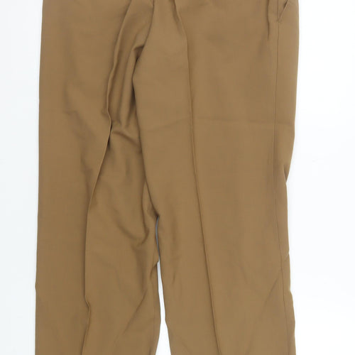 Gardeur Men's Brown 32R Dress Trousers Pleated Front Formal